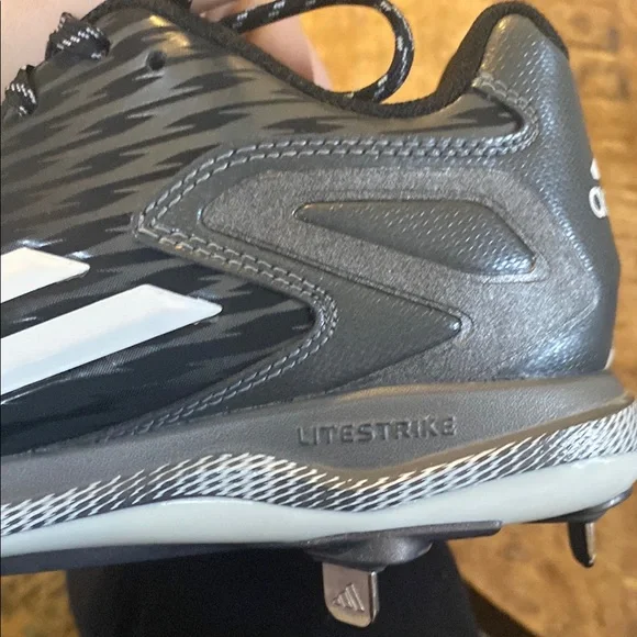Adidas LiteStrike Black Cleats - Picture 2 of 8